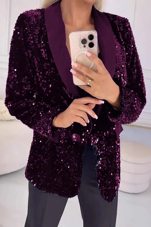 Paillettenblazer | Feest | Glitter | Glitterblazer | Damesblazer-Boetiek Moda