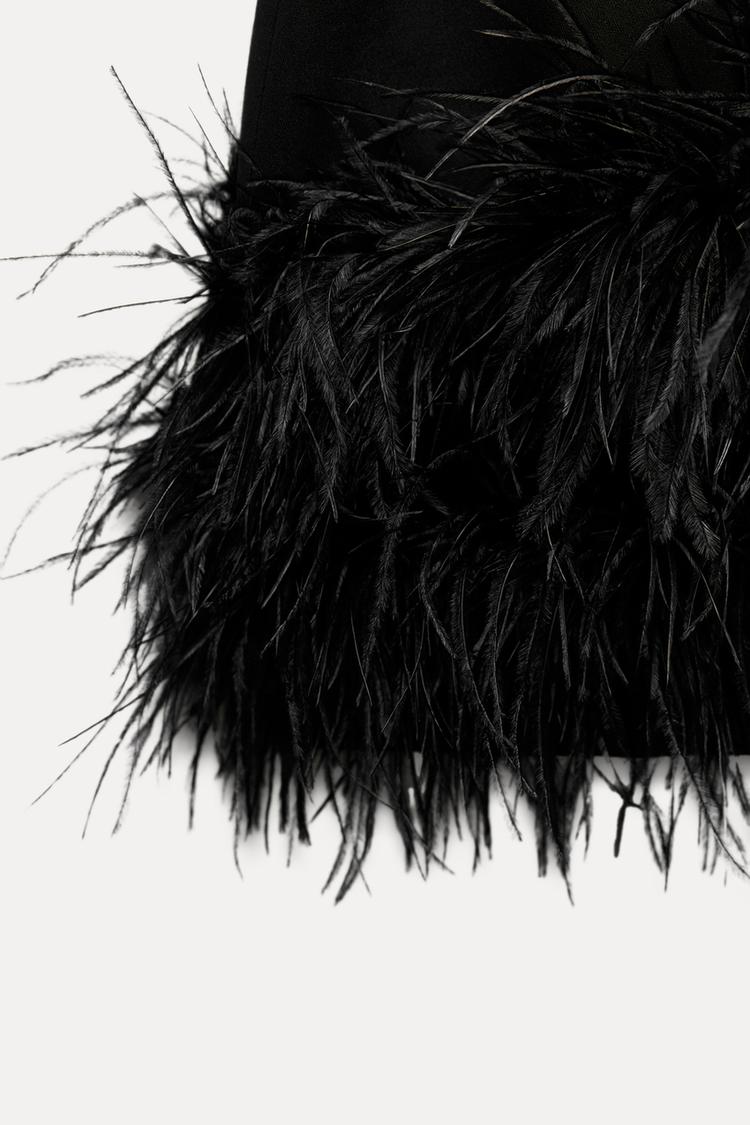 Paillettenjurk | Lange mouwen | Veren | Glitterjurk | Mini-feestjurk-Boetiek Moda