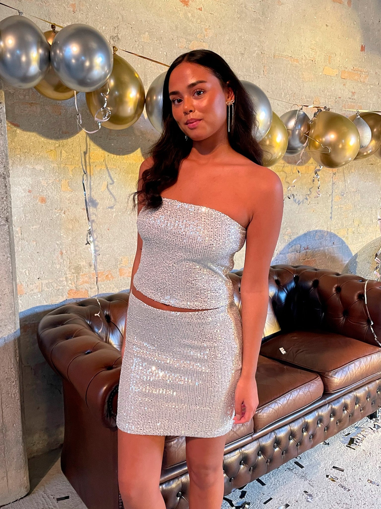 Paillettenrokje - Fonkeling - Glitter - Minirok - Feestrokje-Boetiek Moda