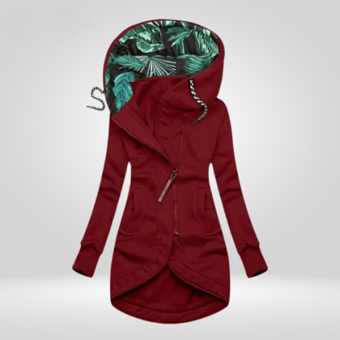 Parka Jas - Dames Halflange Capuchon Jas met Ritssluiting voor de Herfst-Boetiek Moda