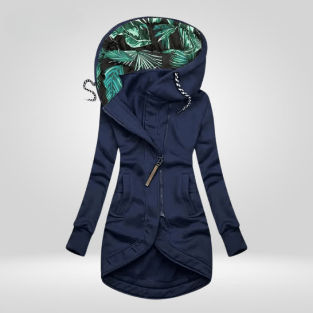 Parka Jas - Dames Halflange Capuchon Jas met Ritssluiting voor de Herfst-Boetiek Moda