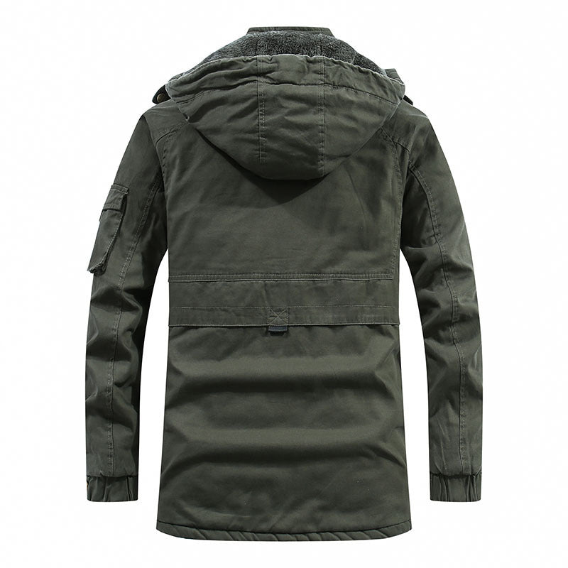 Parka Jas - Heren fleece gevoerde winterjas met capuchon-Boetiek Moda