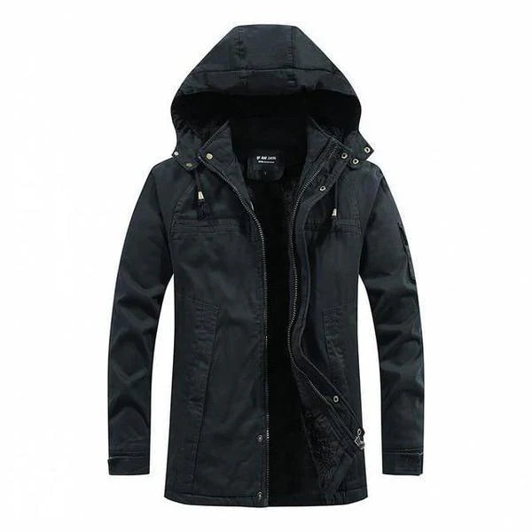 Parka Jas - Heren fleece gevoerde winterjas met capuchon-Boetiek Moda