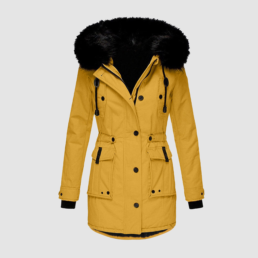 Parka jas - Warme winterjas met capuchon en bontvoering voor dames-Boetiek Moda