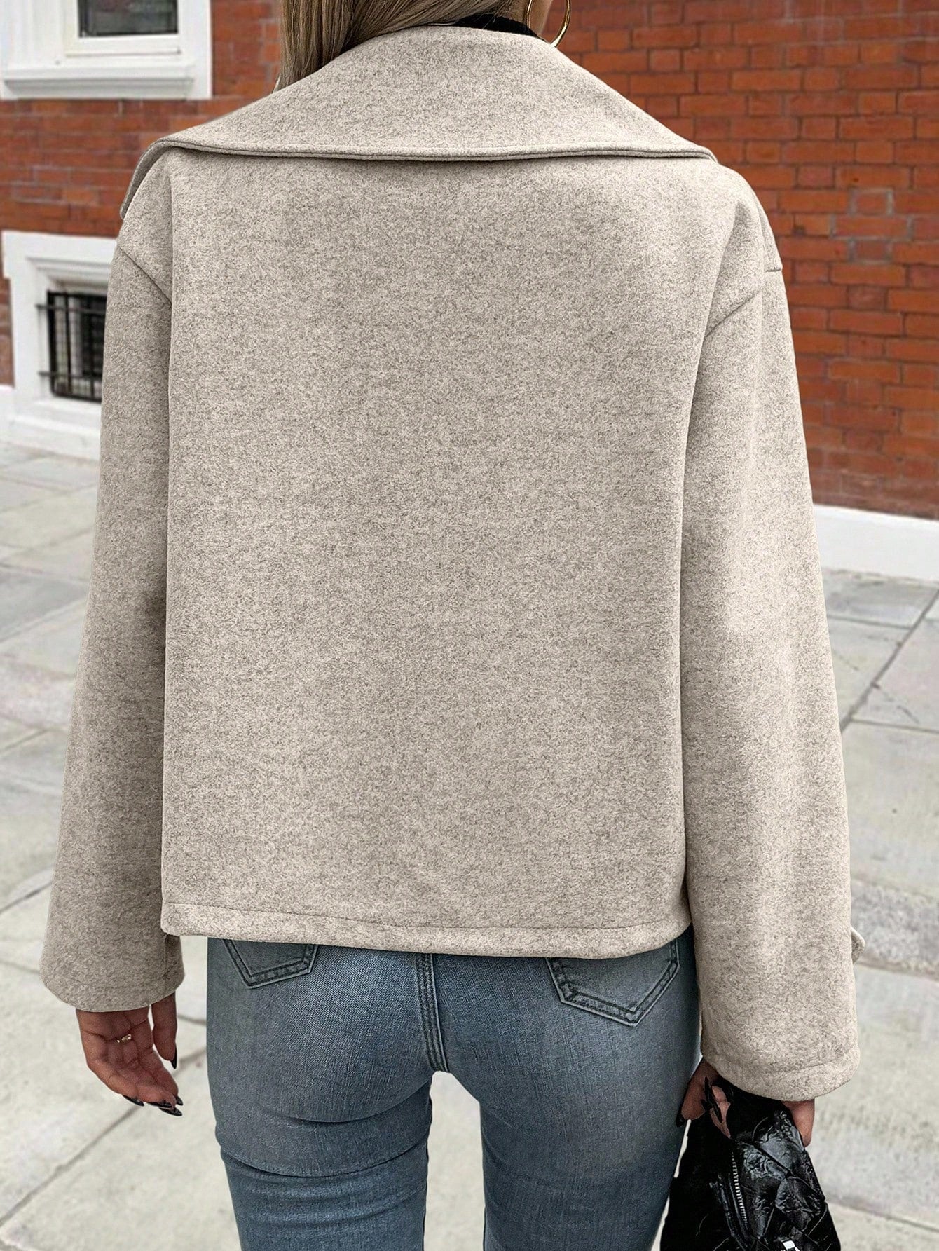 Pea Coat - Kort - Met kraag - Oversized jas - Damesjas-Boetiek Moda