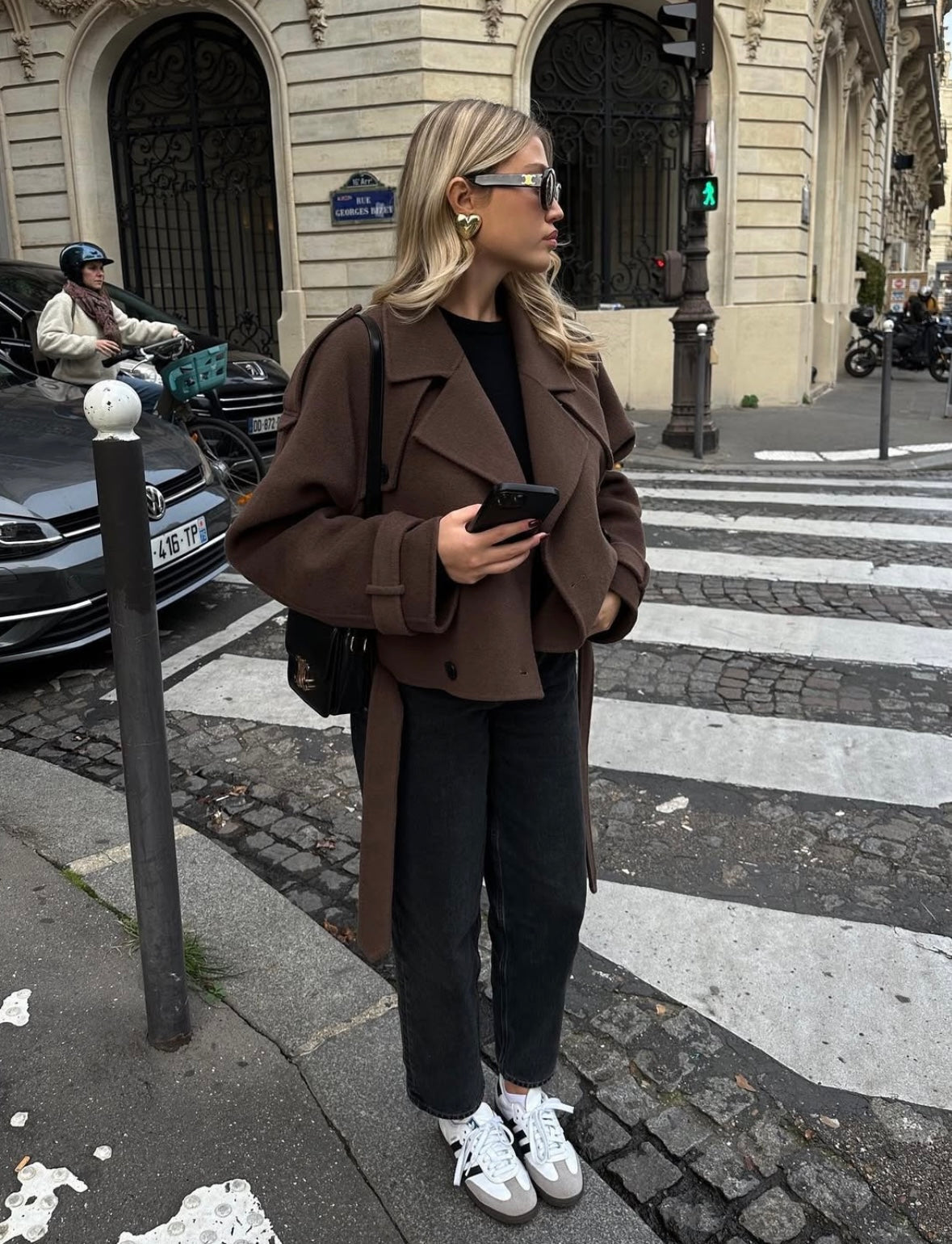 Pea Coat | Riem | Double Breasted | Korte wintertrenchcoat | Damesjas-Boetiek Moda