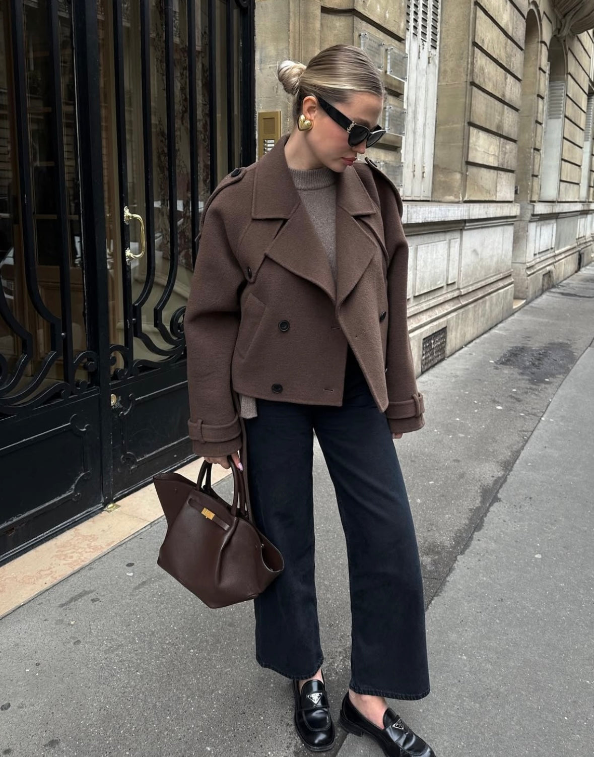 Pea Coat | Riem | Double Breasted | Korte wintertrenchcoat | Damesjas-Boetiek Moda