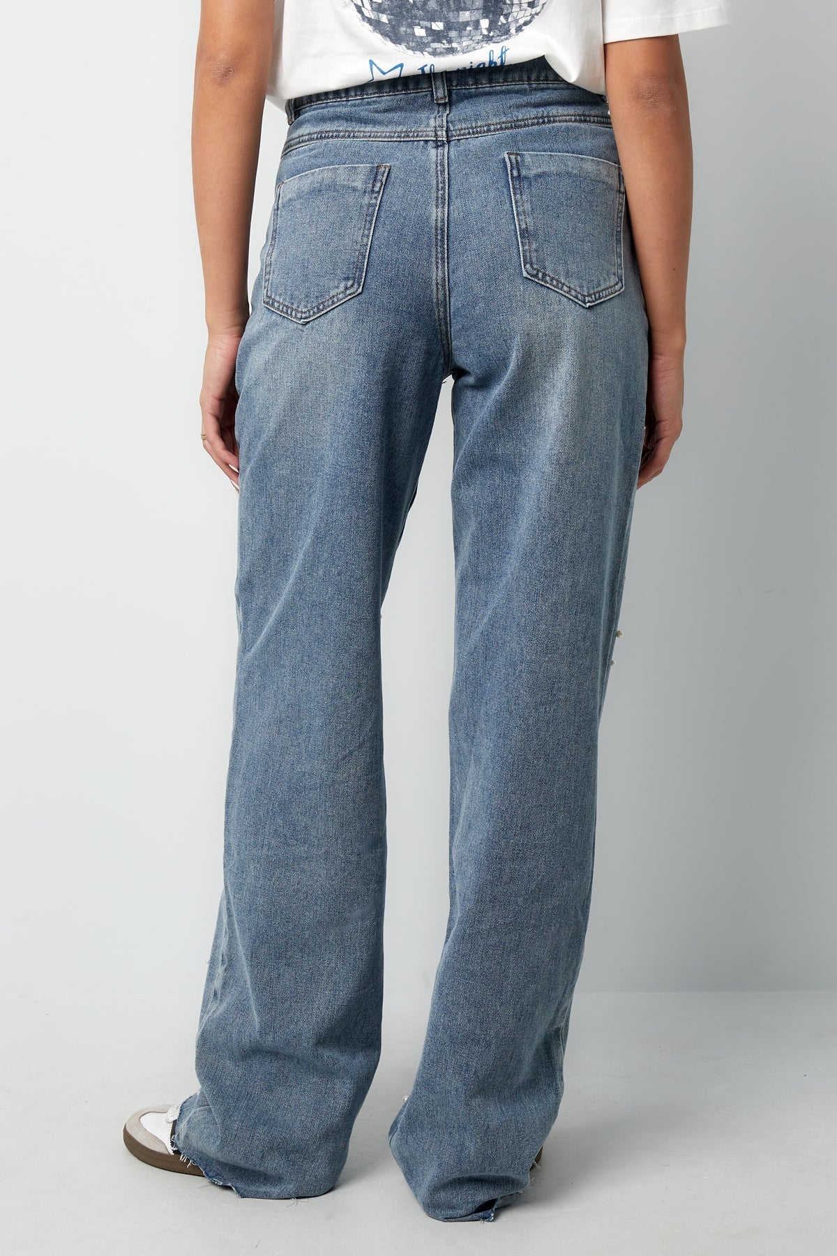Pearl jeans | Rechte pijp | Denim | Losse jeans | Damesjeans-Boetiek Moda