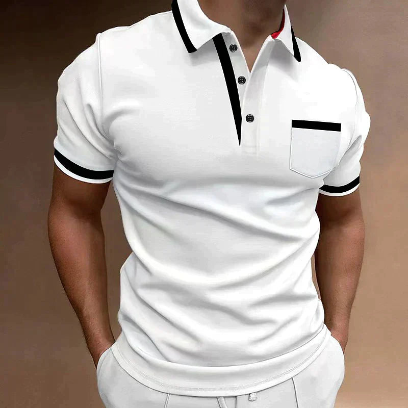 Polo T-Shirt - Herenpolo met kraag en korte mouwen-Boetiek Moda