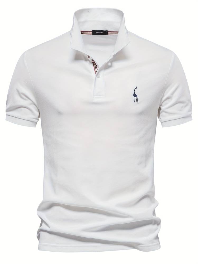 Polo T-shirt - Knoopsluiting - Korte mouwen - T-shirt met kraag - Poloshirt voor mannen-Boetiek Moda