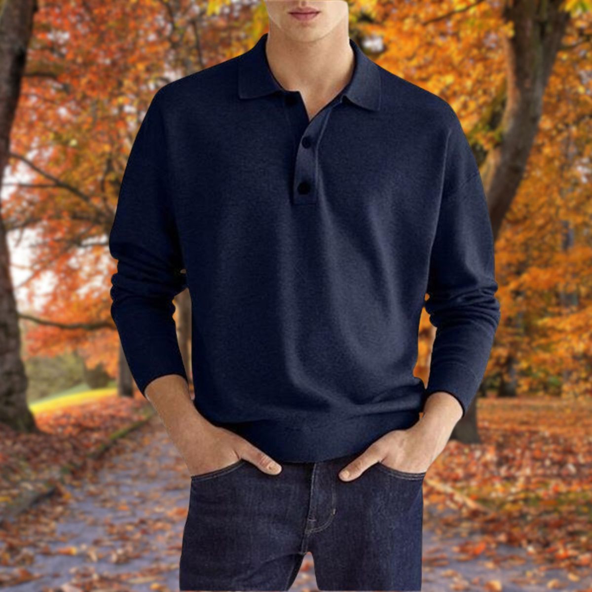 Polo-trui – Knoopsluiting bij de hals – Kraag – Trui – Herentrui-Boetiek Moda