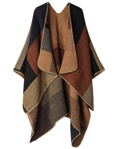 Poncho - Patchwork - Open Front - Poncho Cape - Dameskleding-Boetiek Moda
