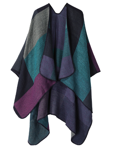 Poncho - Patchwork - Open Front - Poncho Cape - Dameskleding-Boetiek Moda