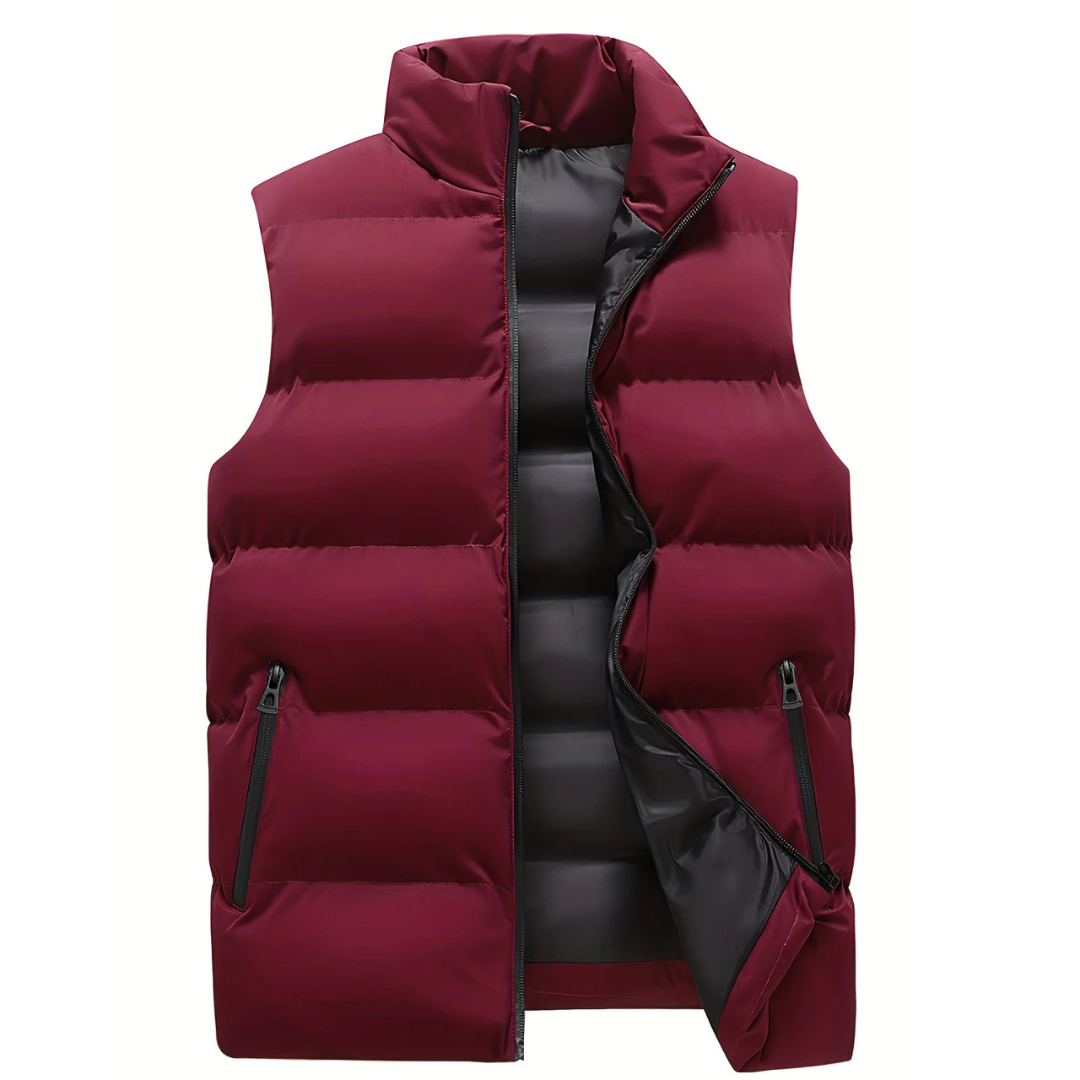 Puffer Vest - Mouwloze bodywarmer met rits voor mannen-Boetiek Moda