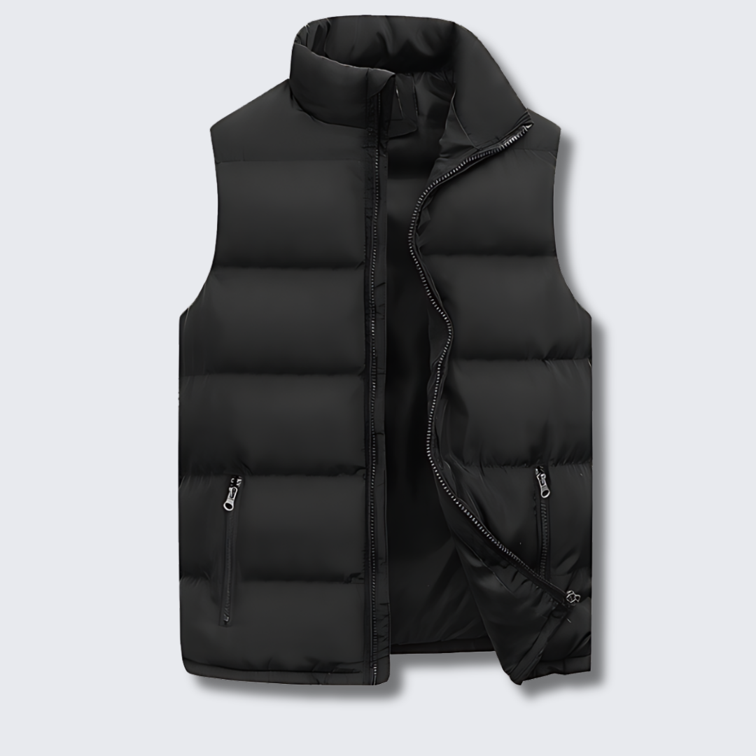 Puffer Vest - Mouwloze bodywarmer met rits voor mannen-Boetiek Moda