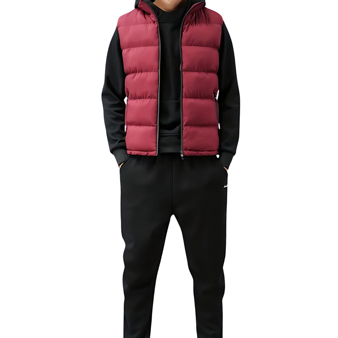 Puffer Vest - Mouwloze bodywarmer met rits voor mannen-Boetiek Moda