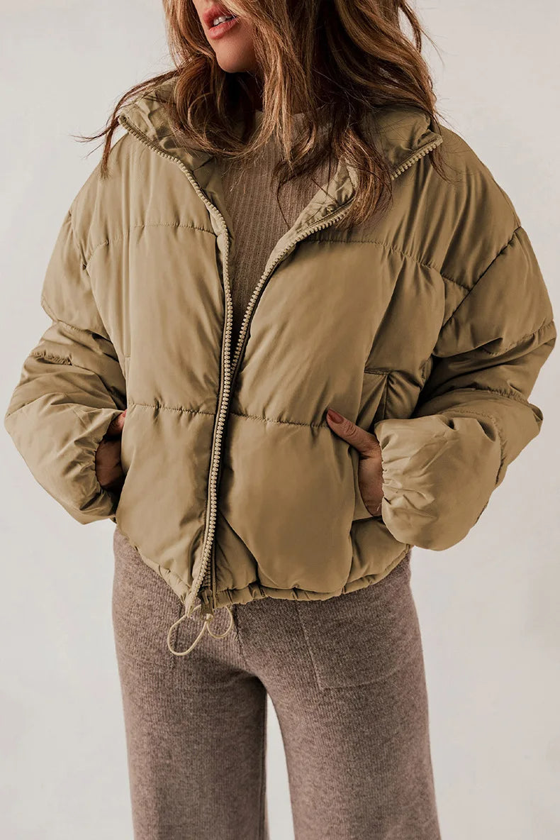 Pufferjas - Kort - Gewatteerd - Donsjas - Winterjas voor dames-Boetiek Moda