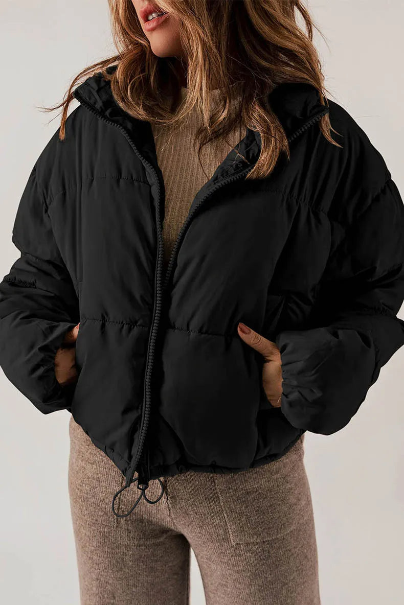 Pufferjas - Kort - Gewatteerd - Donsjas - Winterjas voor dames-Boetiek Moda