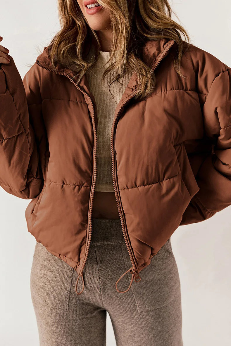 Pufferjas - Kort - Gewatteerd - Donsjas - Winterjas voor dames-Boetiek Moda