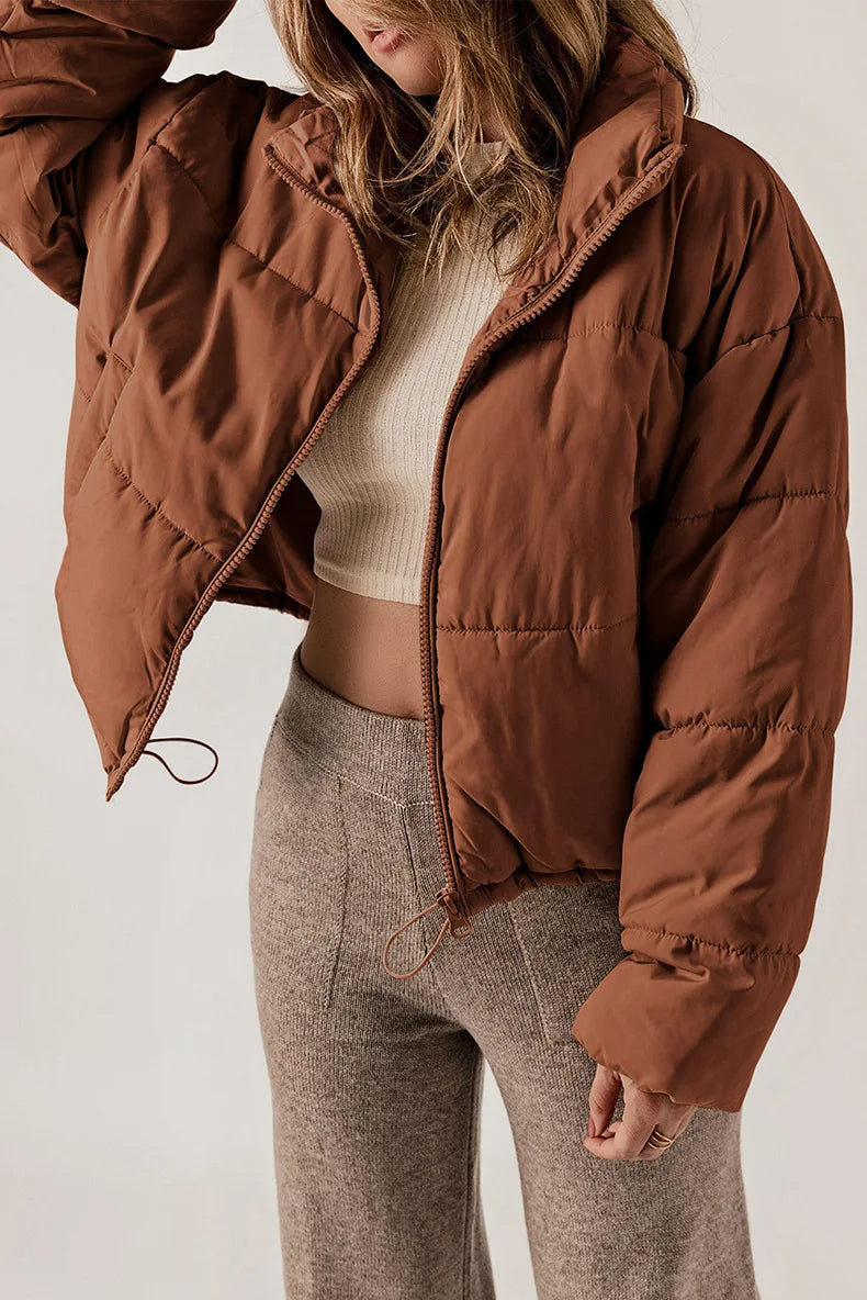 Pufferjas - Kort - Gewatteerd - Donsjas - Winterjas voor dames-Boetiek Moda