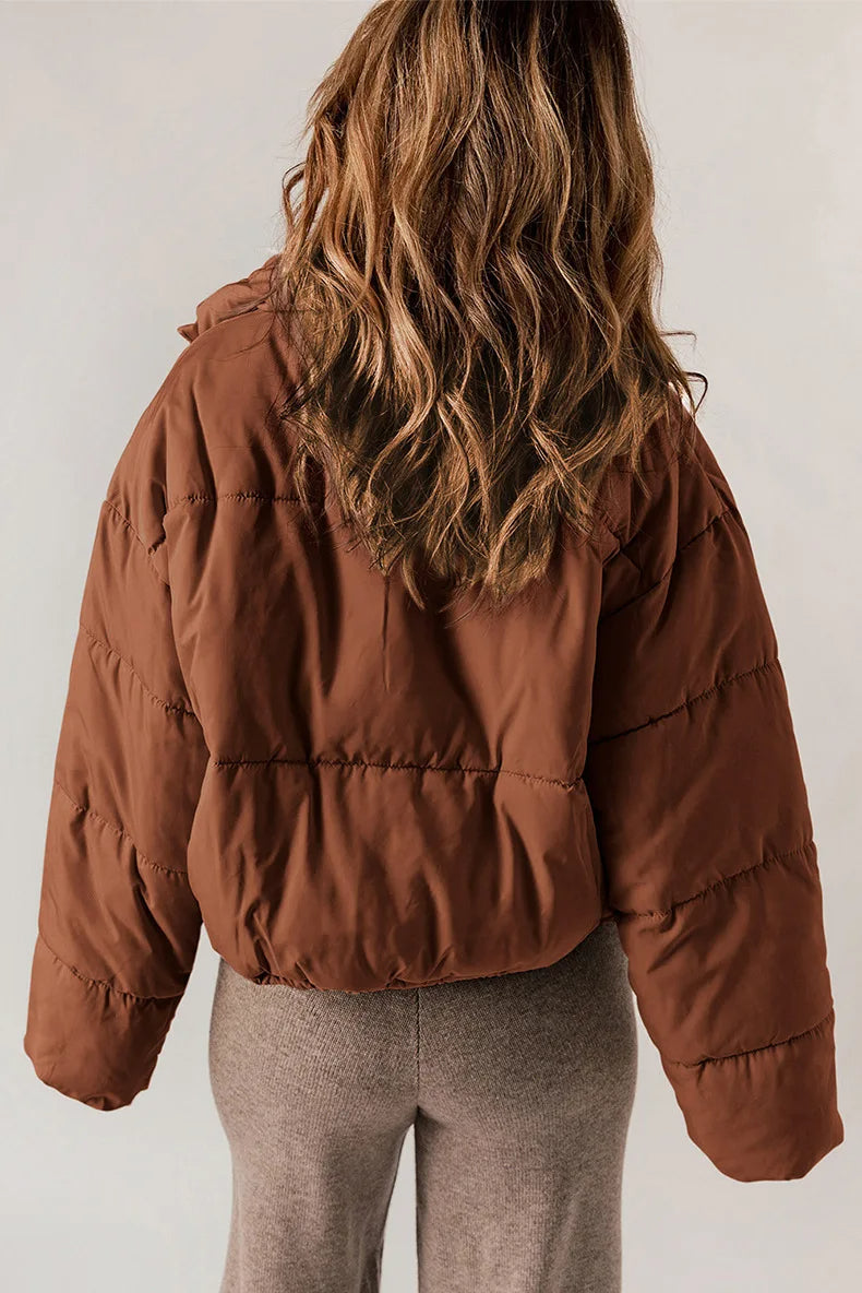 Pufferjas - Kort - Gewatteerd - Donsjas - Winterjas voor dames-Boetiek Moda