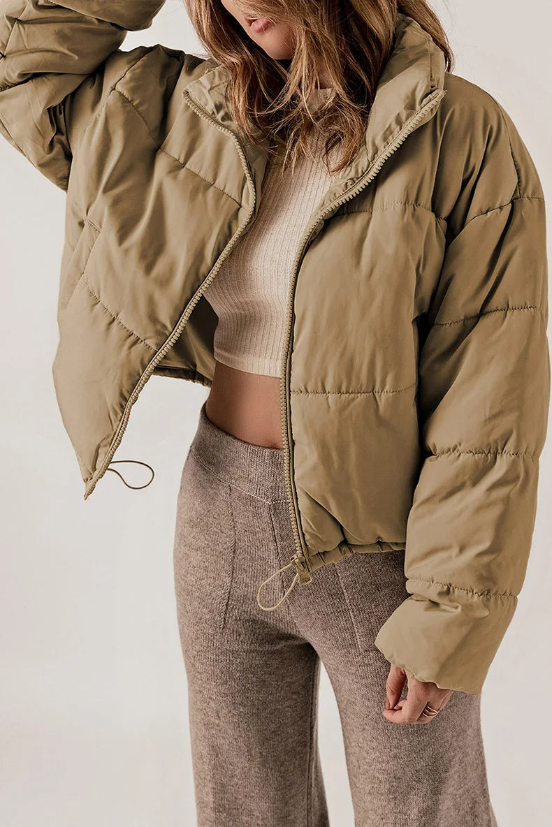Pufferjas - Kort - Gewatteerd - Donsjas - Winterjas voor dames-Boetiek Moda