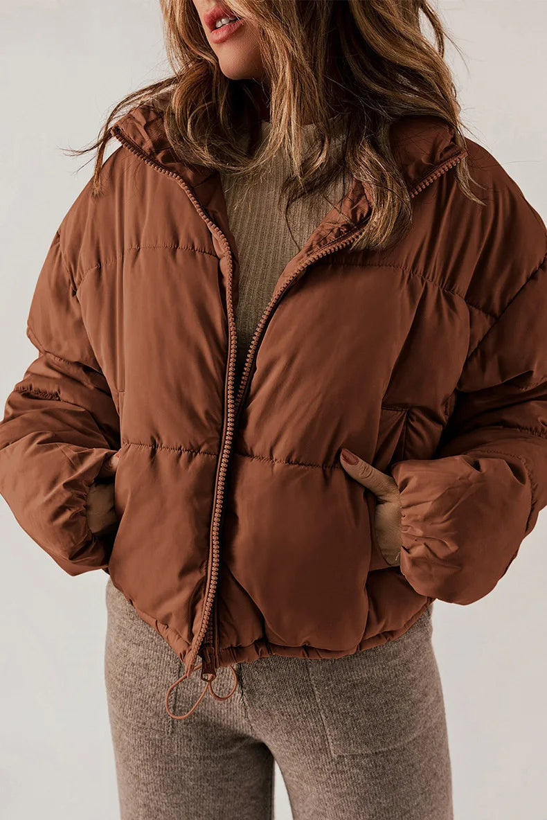 Pufferjas - Kort - Gewatteerd - Donsjas - Winterjas voor dames-Boetiek Moda