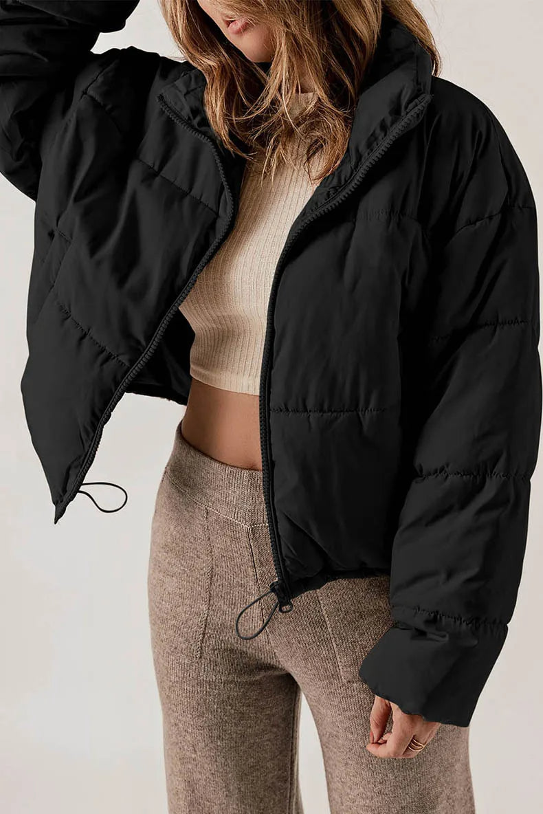 Pufferjas - Kort - Gewatteerd - Donsjas - Winterjas voor dames-Boetiek Moda