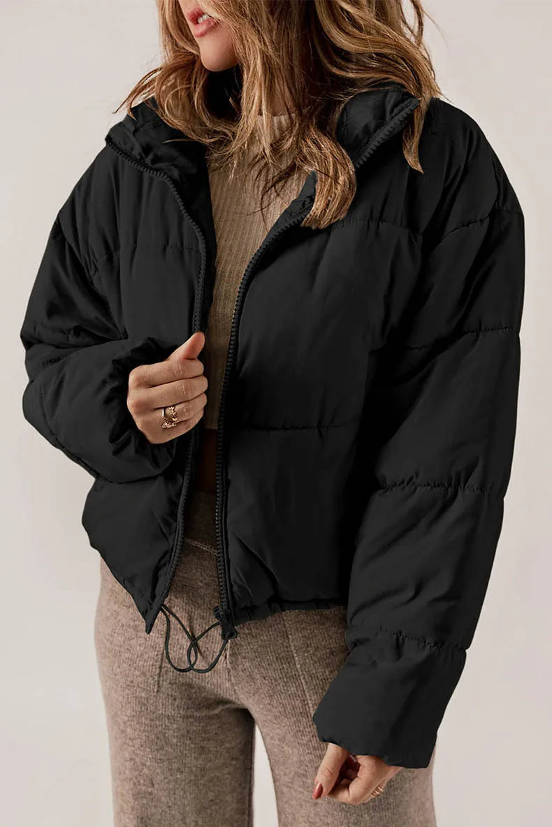 Pufferjas - Kort - Gewatteerd - Donsjas - Winterjas voor dames-Boetiek Moda