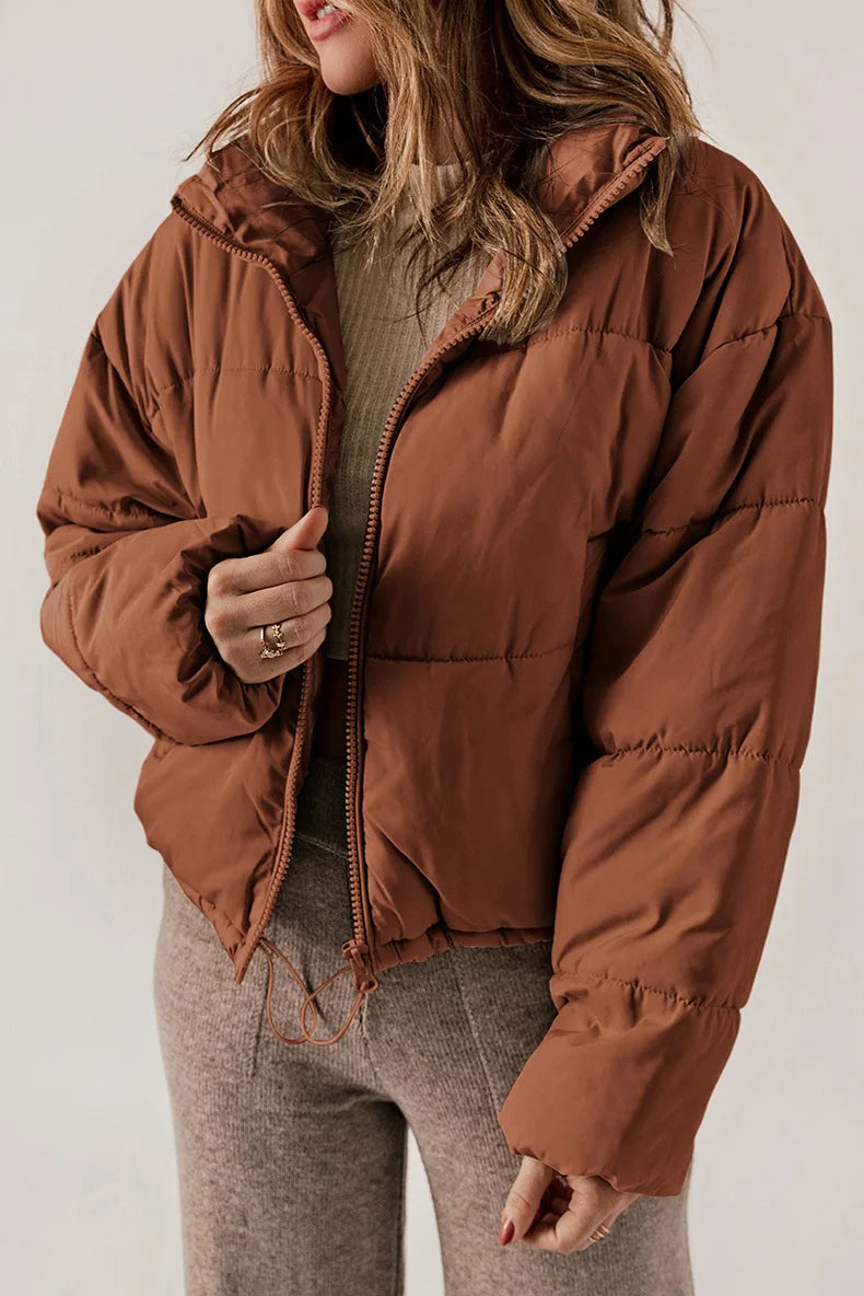 Pufferjas - Kort - Gewatteerd - Donsjas - Winterjas voor dames-Boetiek Moda