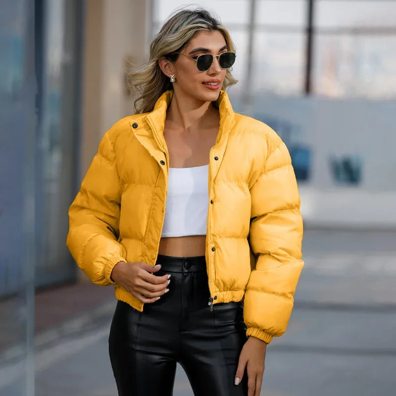 Pufferjas | Kort | Warm | Gewatteerd jack | Winterjas voor vrouwen-Boetiek Moda
