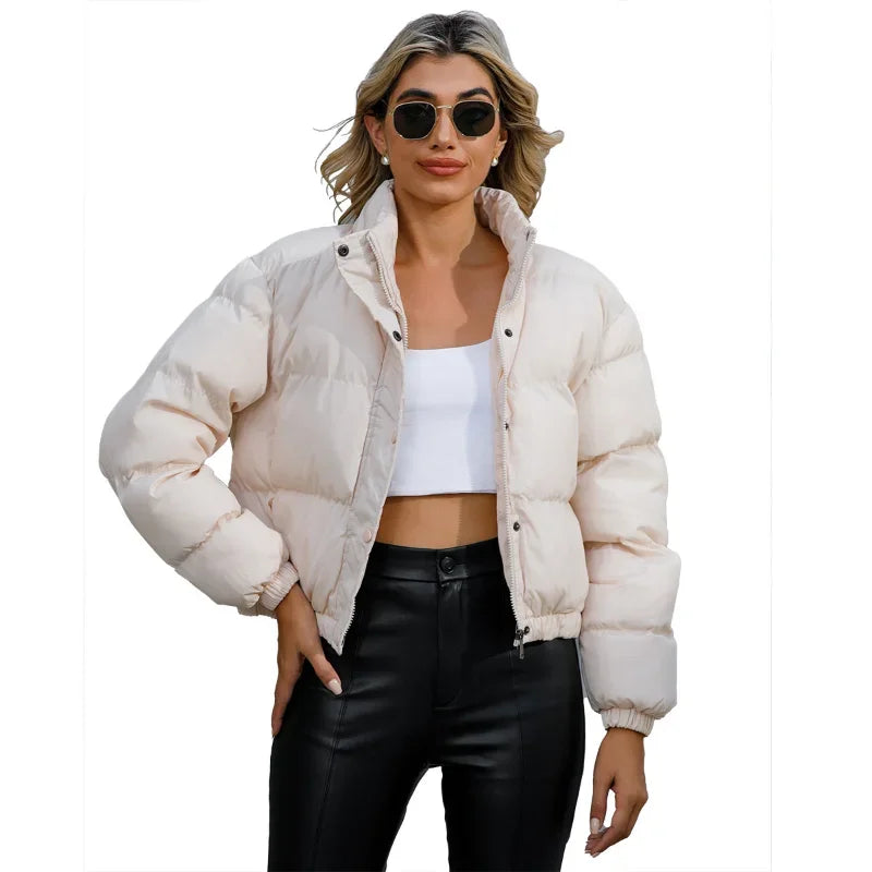Pufferjas | Kort | Warm | Gewatteerd jack | Winterjas voor vrouwen-Boetiek Moda