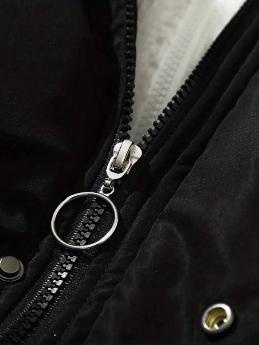 Pufferjas | Met capuchon | Met fleecevoering | Winterjas | Pufferjas voor dames-Boetiek Moda