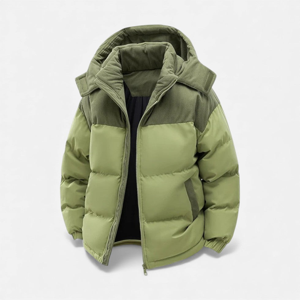 Pufferjas - Warme gewatteerde winterjas met capuchon voor heren-Boetiek Moda