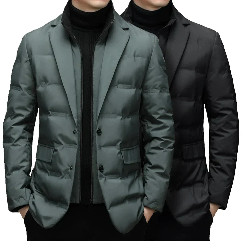 Pufferjas - Zip-Up - Slim Fit - Donzen Jas - Heren Winterjassen-Boetiek Moda