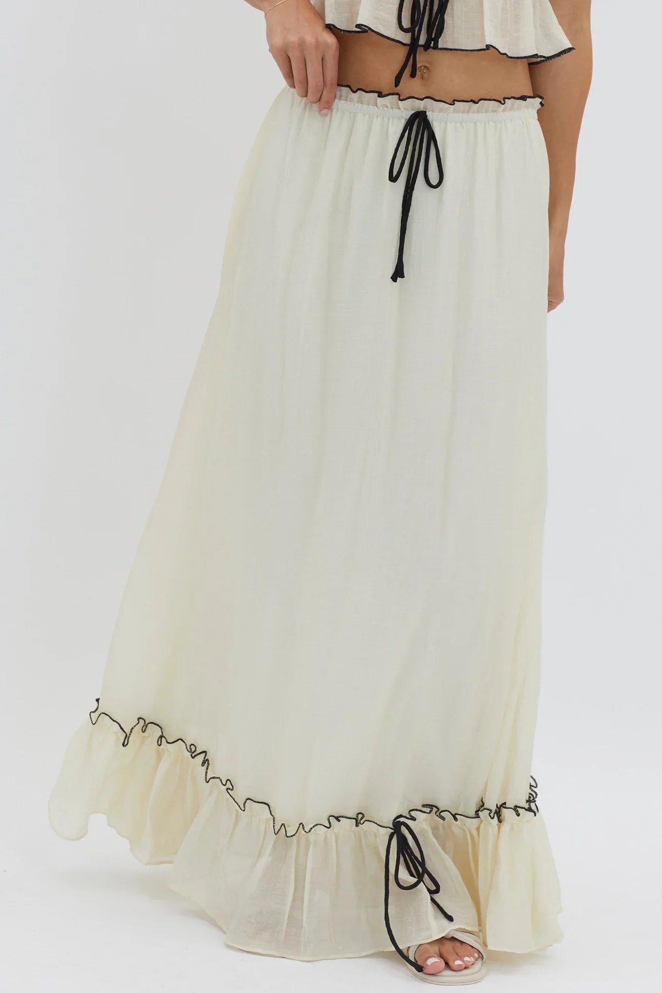 Rok en Top Set | Maxi | Mouwloos | Zomerkleding | Tweedelige Set-Boetiek Moda