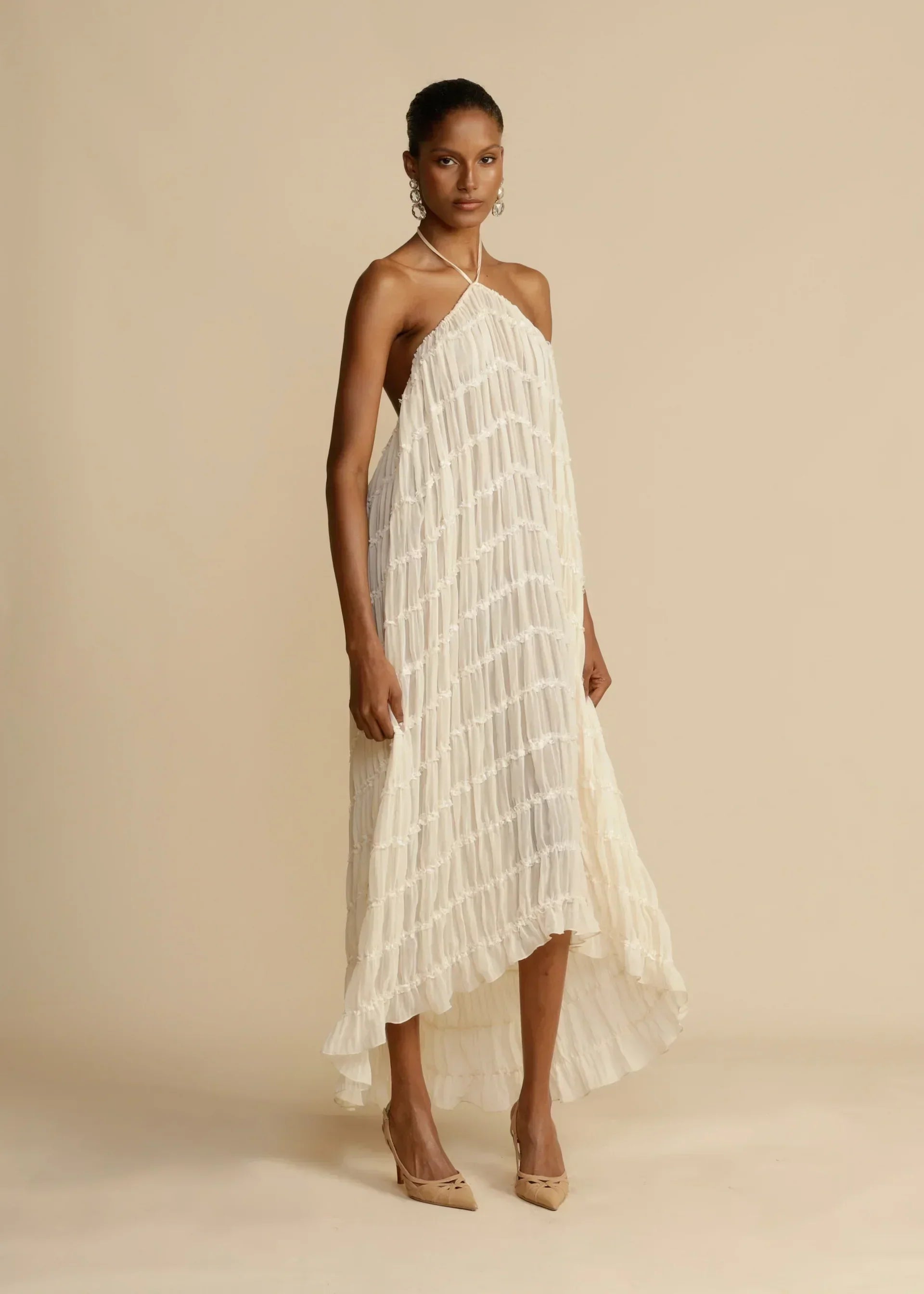 Rok en top | Chiffon | Open rug | Samengestelde set | Zomerkleding voor vrouwen-Boetiek Moda