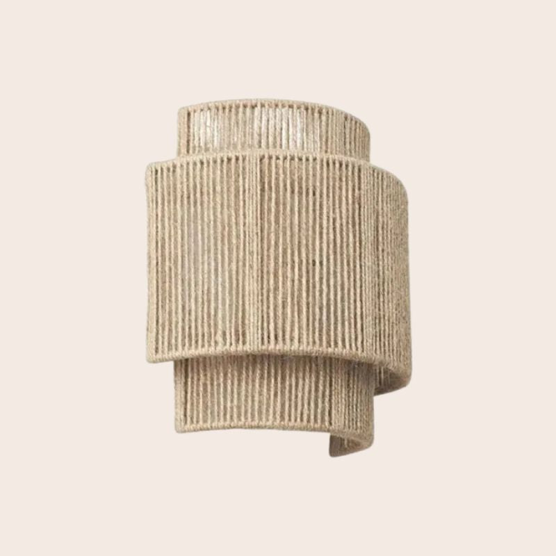Rotan Lamp - LED Beige Rieten Rotan Wandlamp-Boetiek Moda