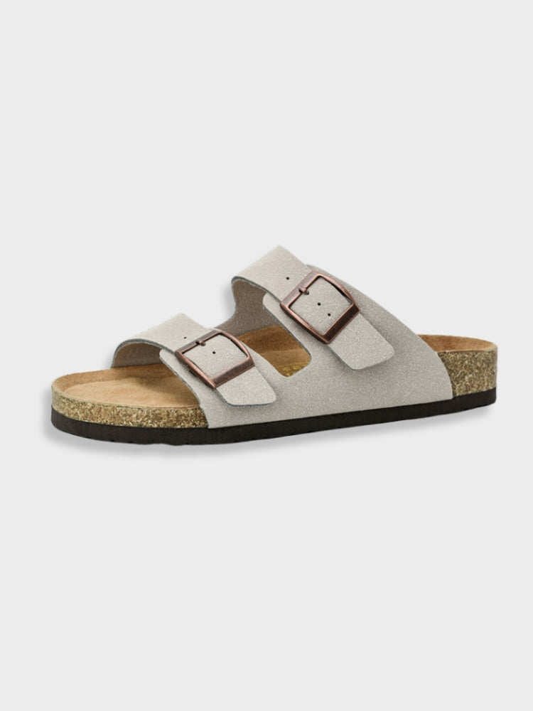 Sandalen met dubbele gesp | Slip-On | Orthopedisch | Damesslippers | Damessandalen-Boetiek Moda
