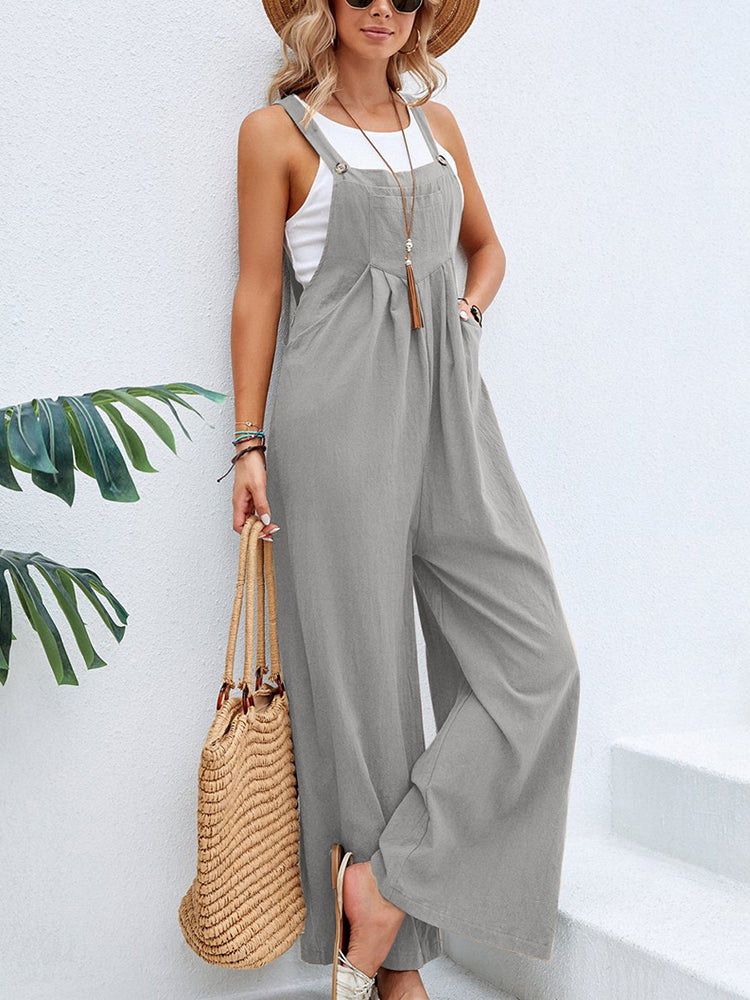 Saranna Jumpsuit | Blijf koel en comfortabel met onze casual losse zomer jumpsuit-Boetiek Moda