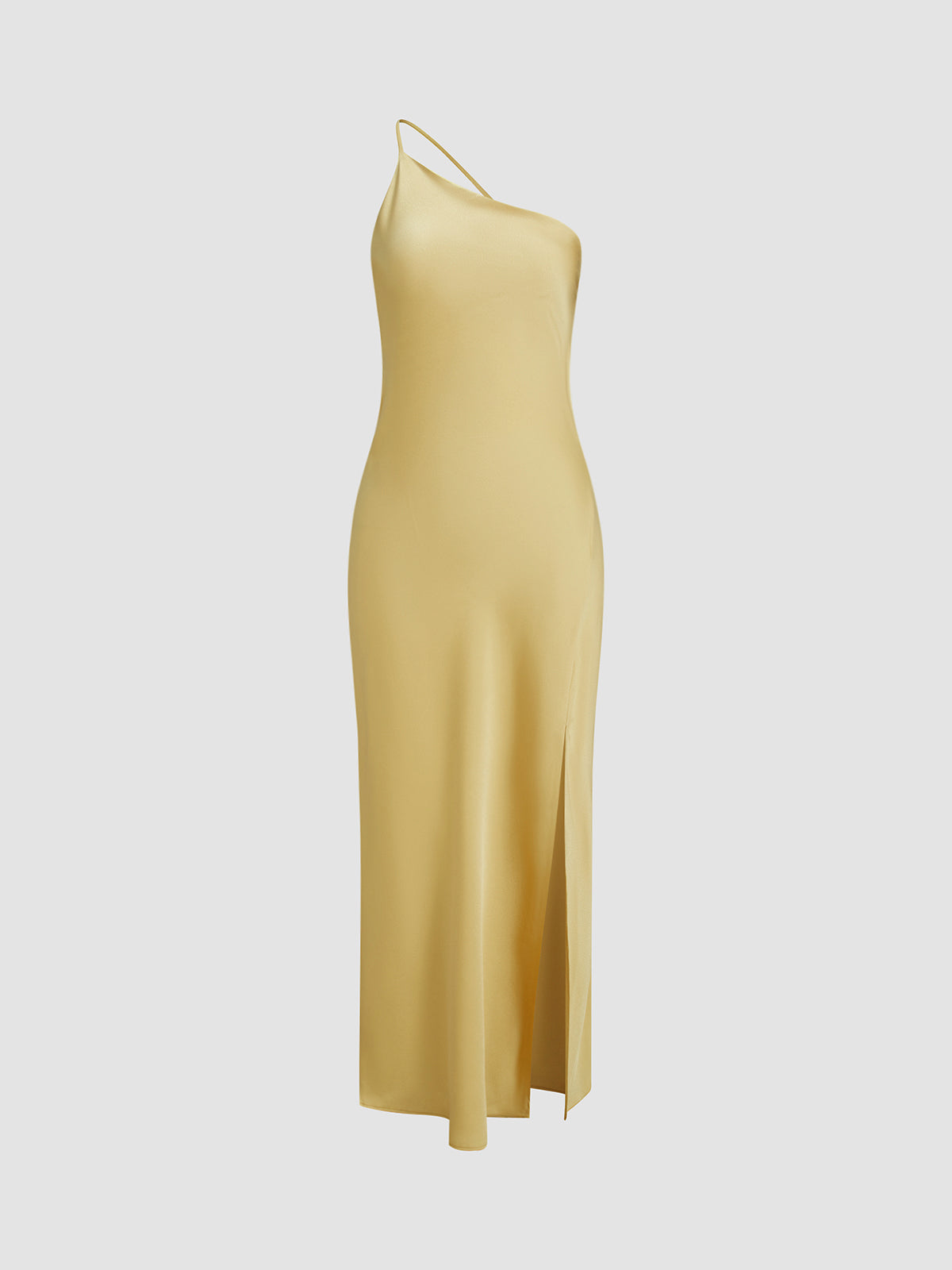 Satijnen jurk | Maxi | Split | Rugloze jurk | Zomerjurk-Boetiek Moda