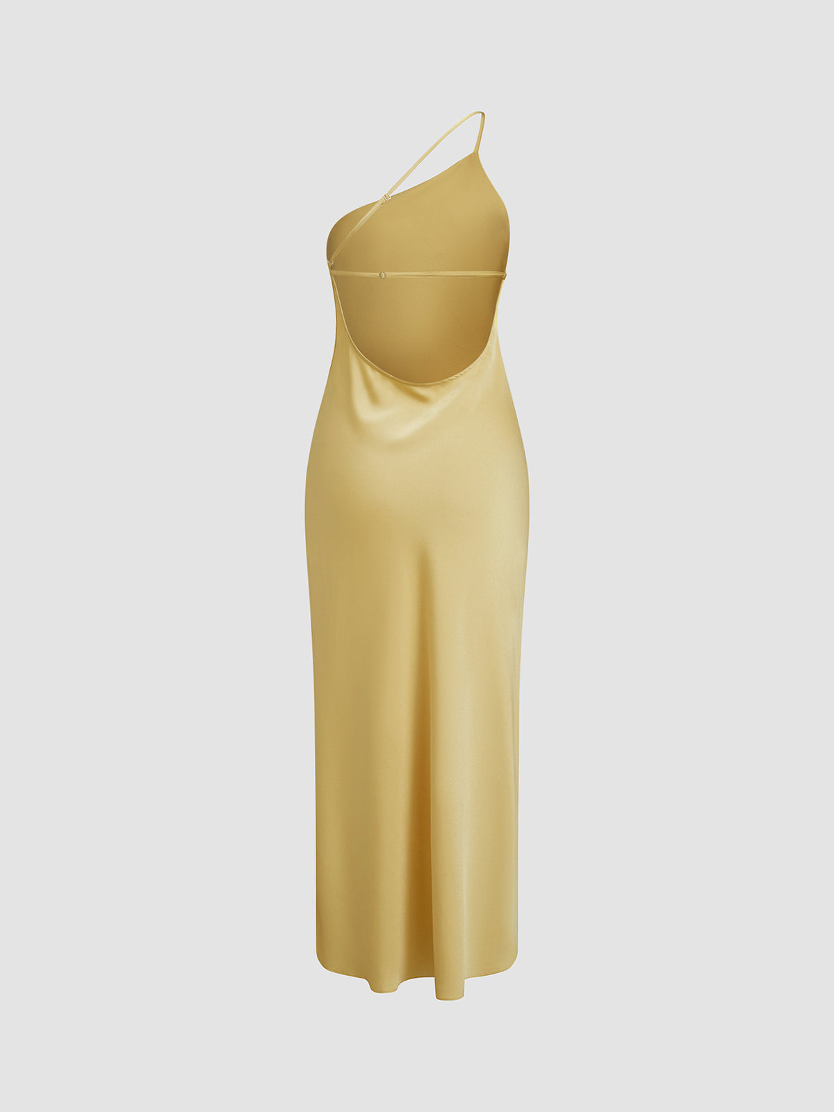 Satijnen jurk | Maxi | Split | Rugloze jurk | Zomerjurk-Boetiek Moda