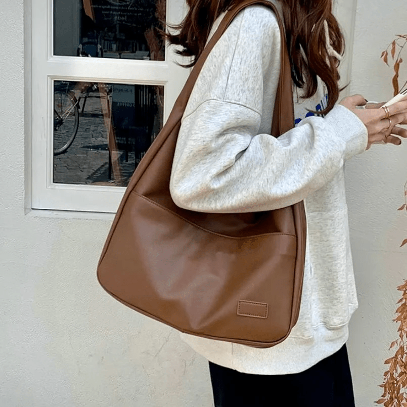 Schoudertas - Groot - Eén schouderband - Shoppertas - Kunstleren tas-Boetiek Moda