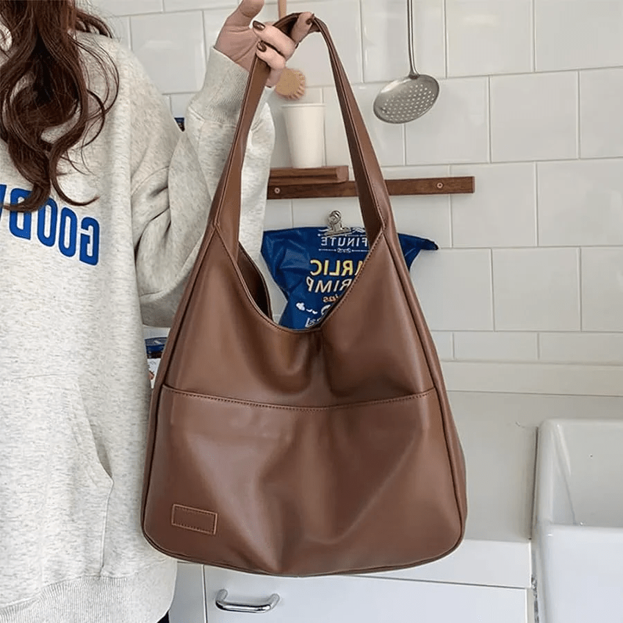 Schoudertas - Groot - Eén schouderband - Shoppertas - Kunstleren tas-Boetiek Moda