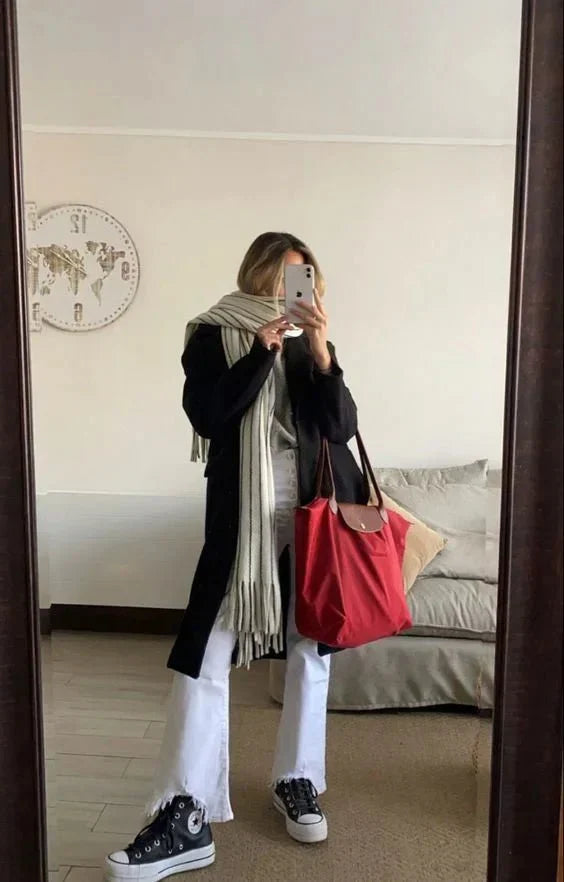 Schoudertas - Grote fashionable tas voor elke dag voor dames-Boetiek Moda