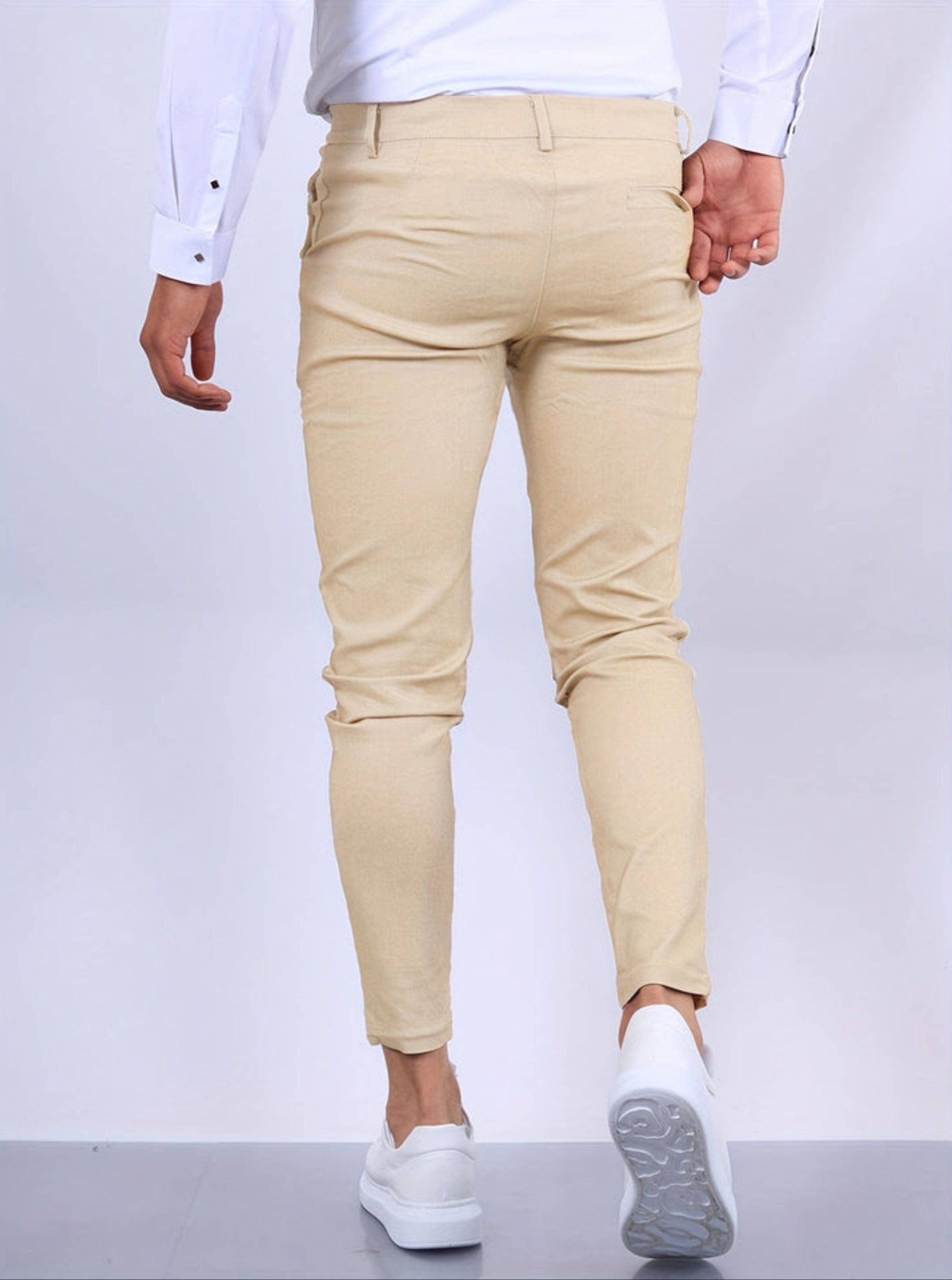 Skinny chino's - Casual stretch slim fit chino broeken voor heren-Boetiek Moda
