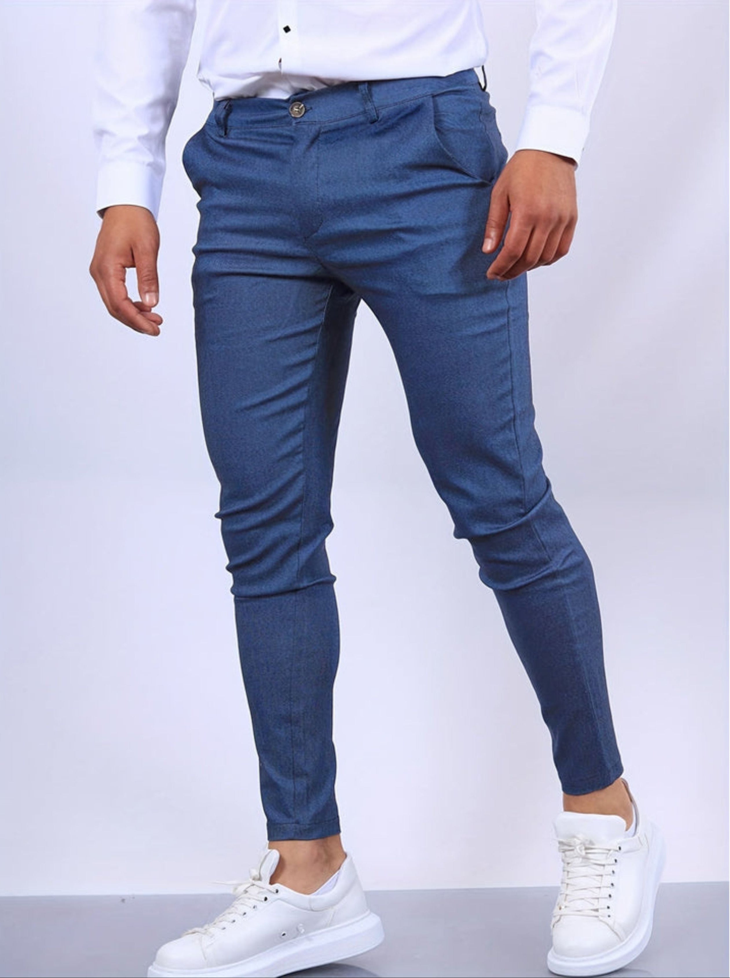Skinny chino's - Casual stretch slim fit chino broeken voor heren-Boetiek Moda