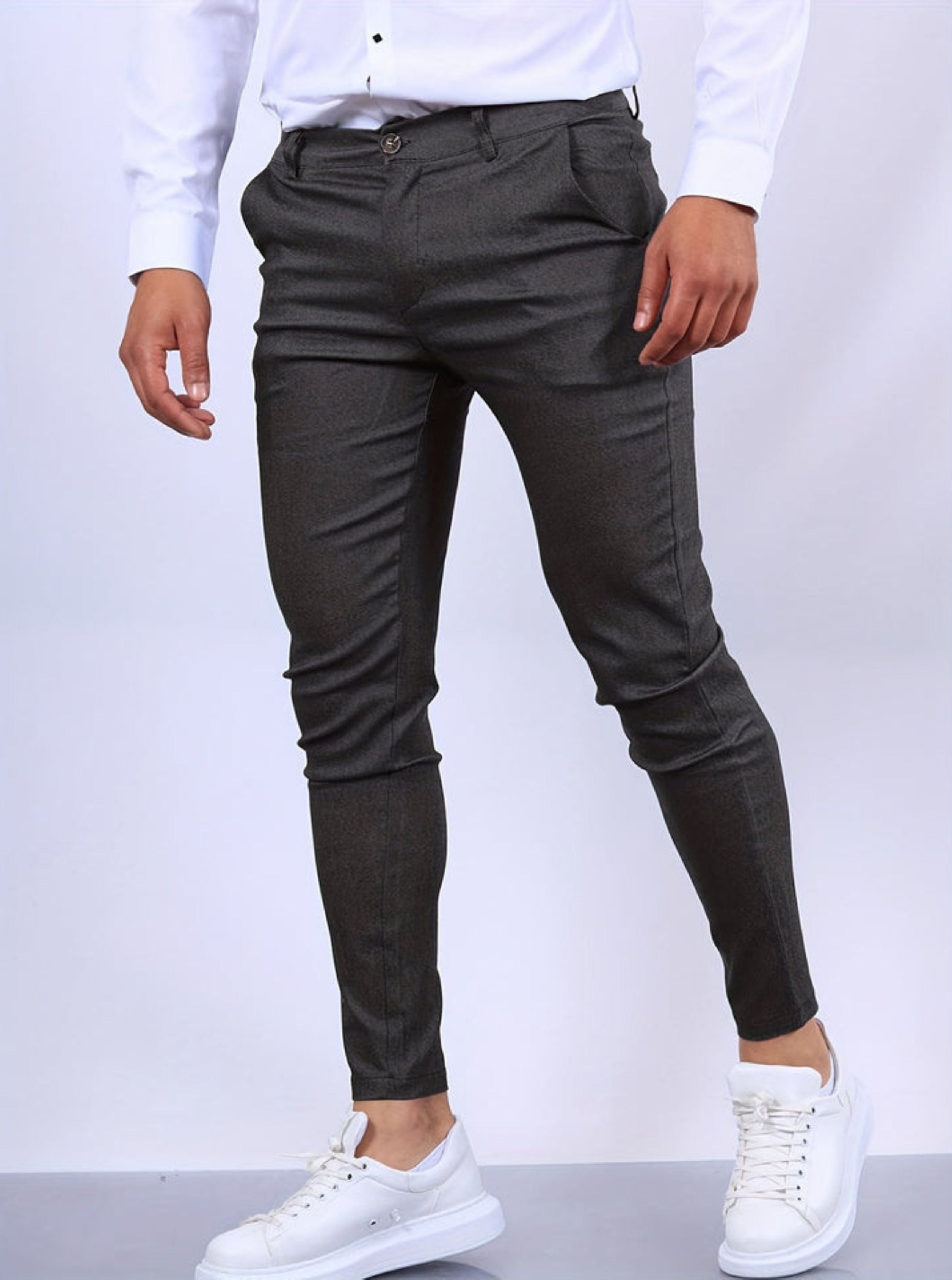 Skinny chino's - Casual stretch slim fit chino broeken voor heren-Boetiek Moda