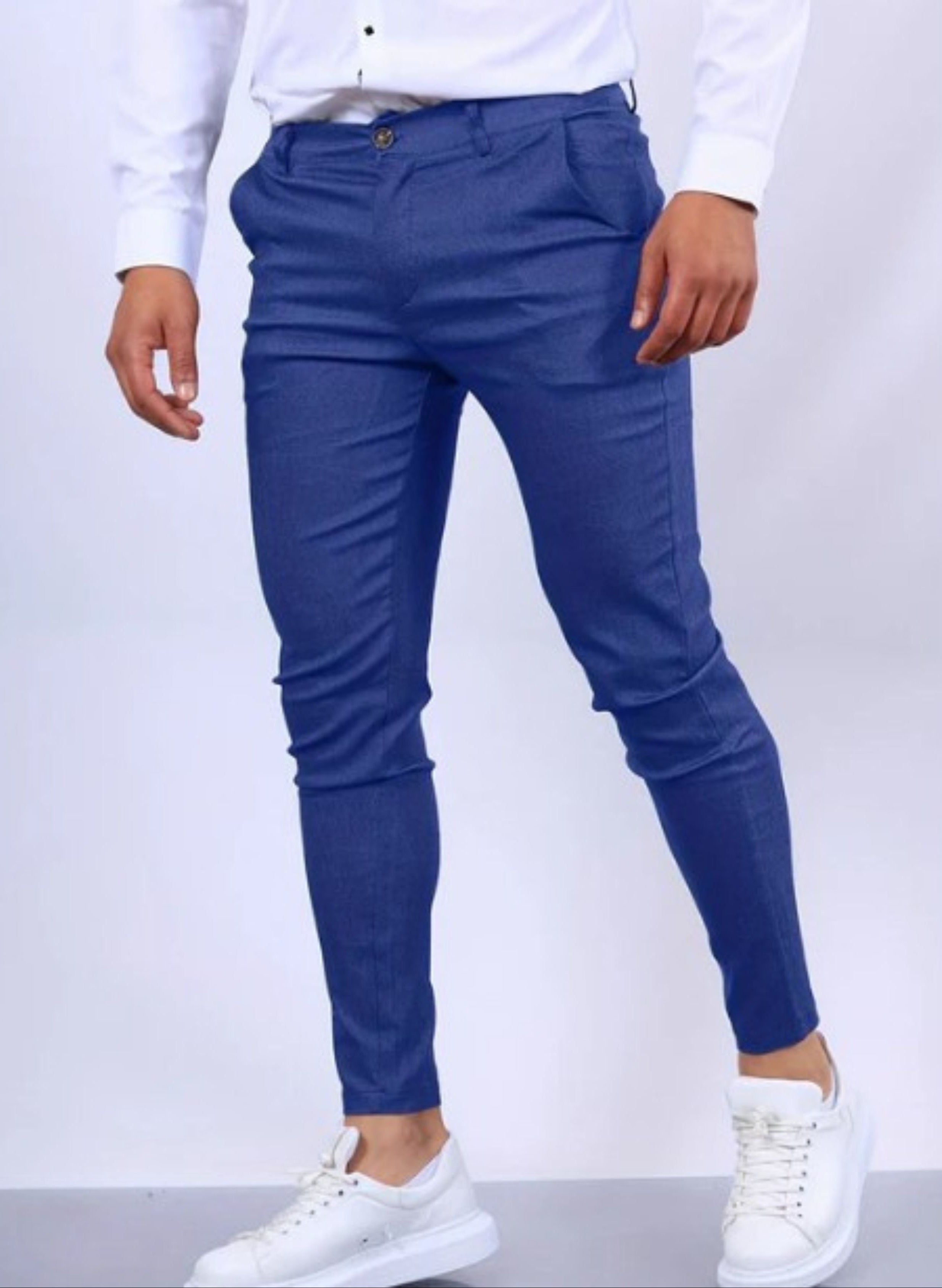 Skinny chino's - Casual stretch slim fit chino broeken voor heren-Boetiek Moda