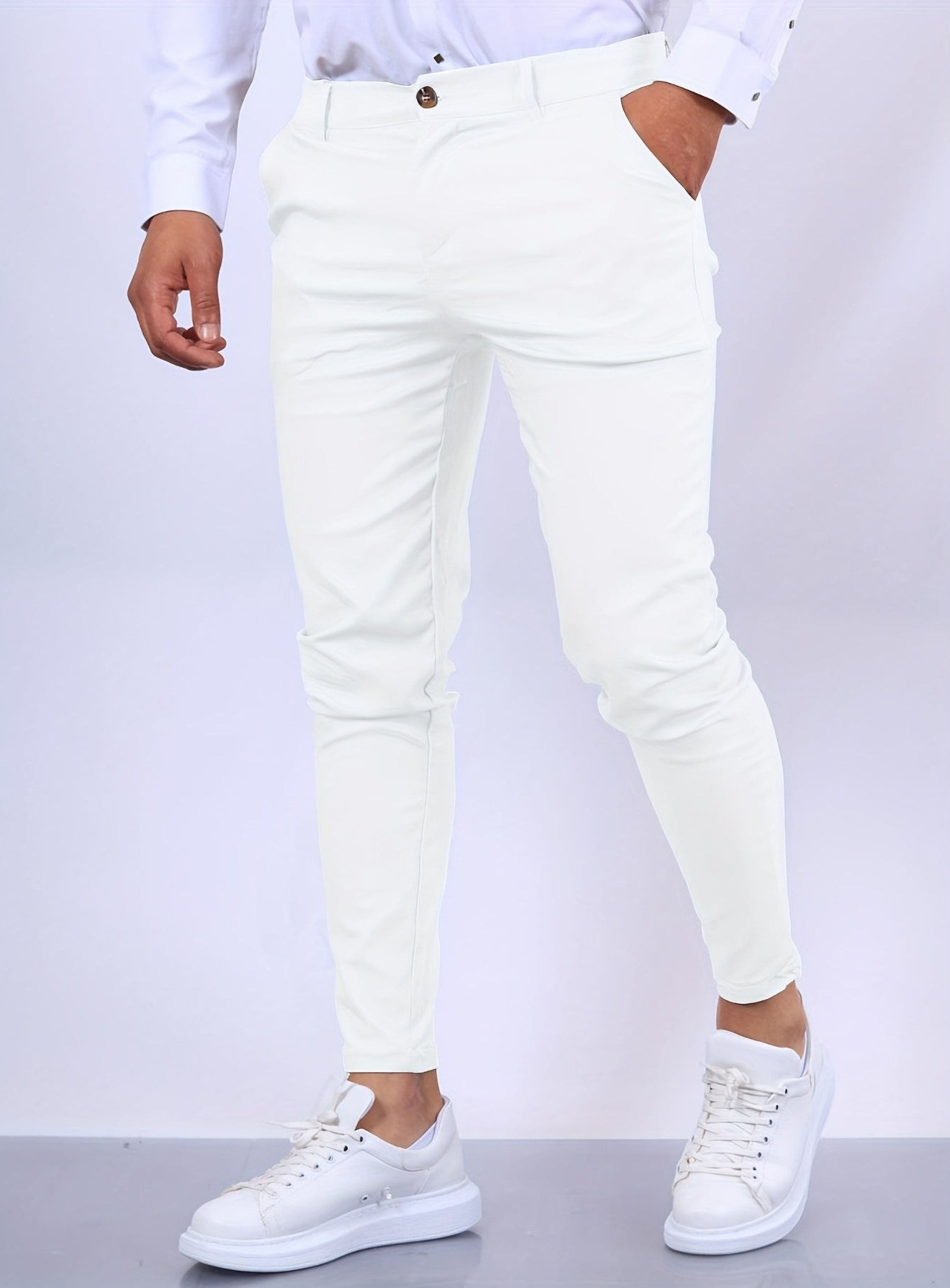 Skinny chino's - Casual stretch slim fit chino broeken voor heren-Boetiek Moda